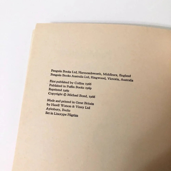 Vtg 1969 Paddington Bear At  Work Puffin Books Paperback Michael Bond - Picture 8 of 16